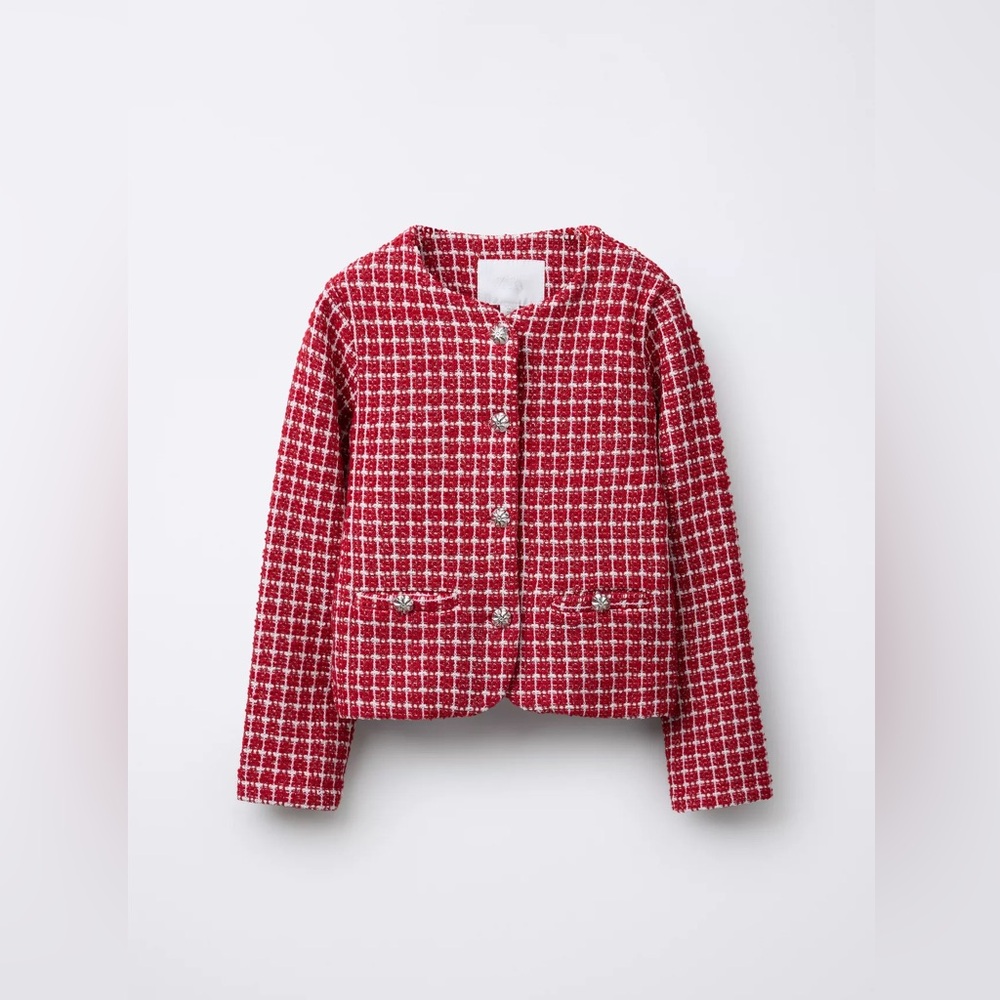 NWT Zara Button Textured Jacket - Picture 1 of 8